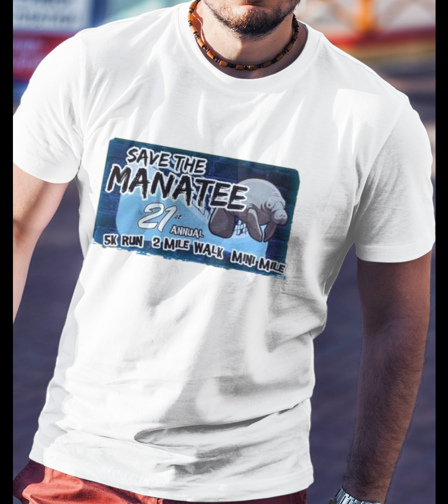 Save The Manatee 21st Annual 5K Run 2 Mile Walk Mini Mile T-Shirt