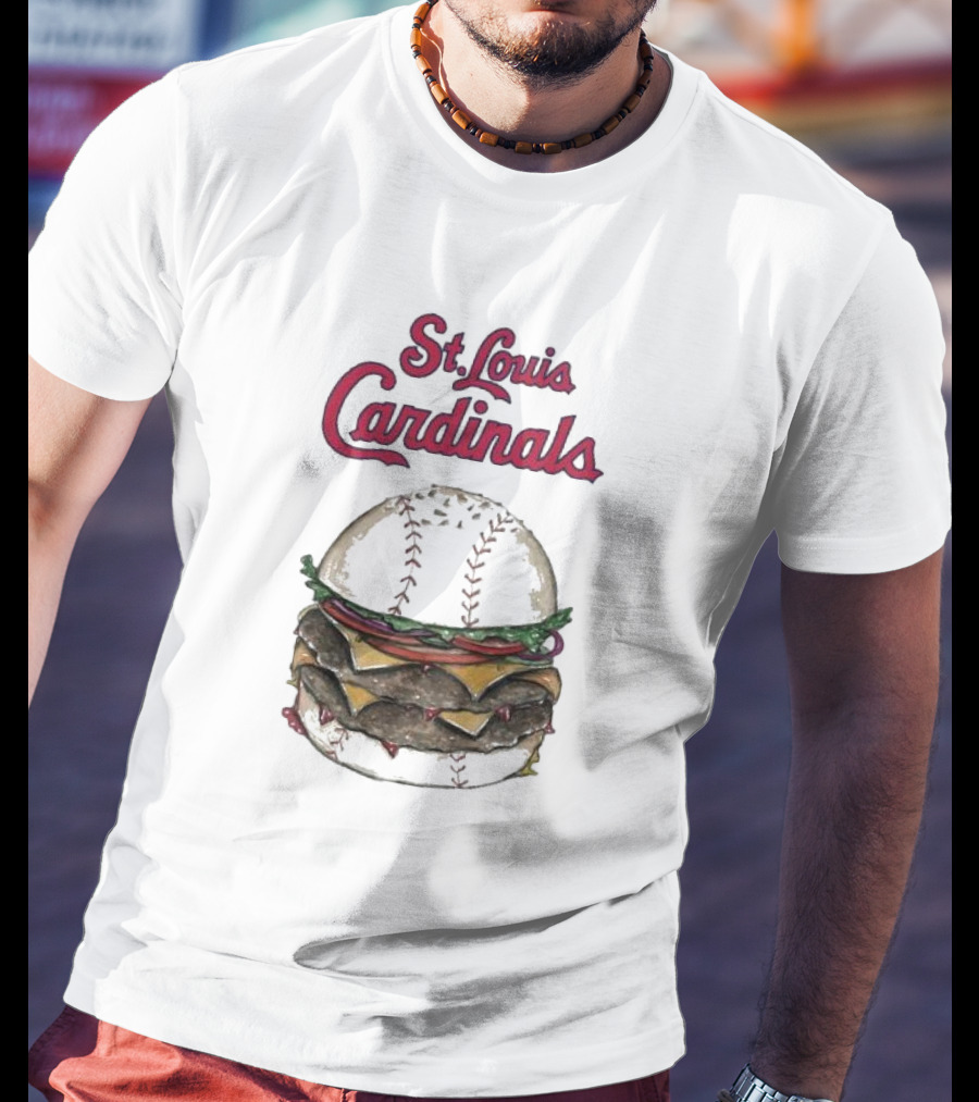 St. Louis Cardinals Baseball Burger T-Shirt