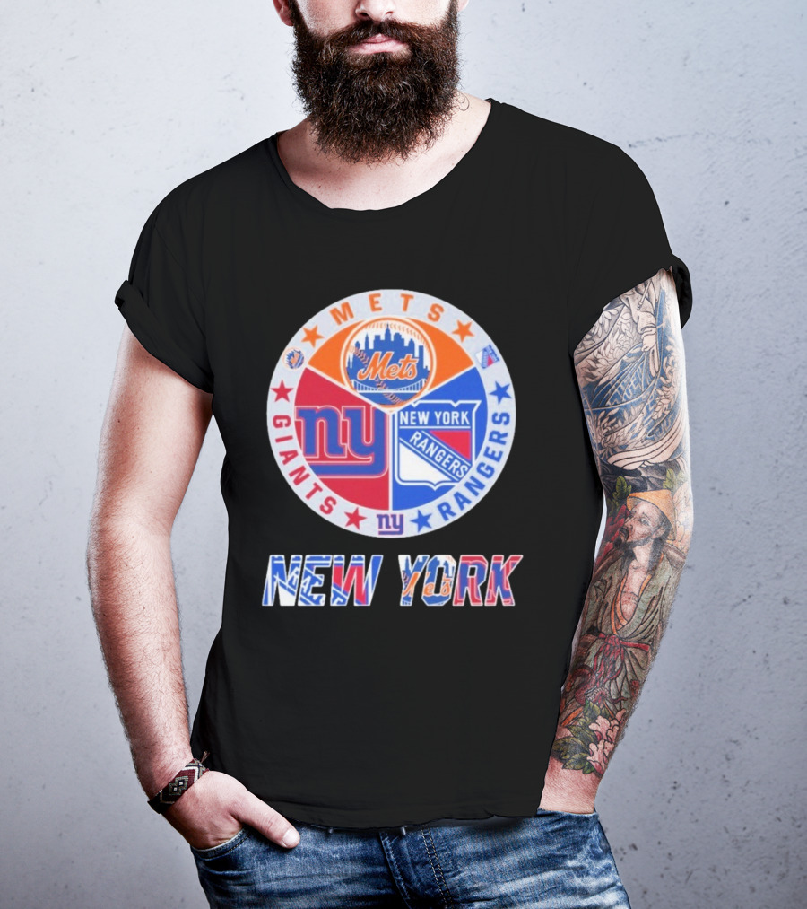New York Mets Giants Rangers New York T-Shirt