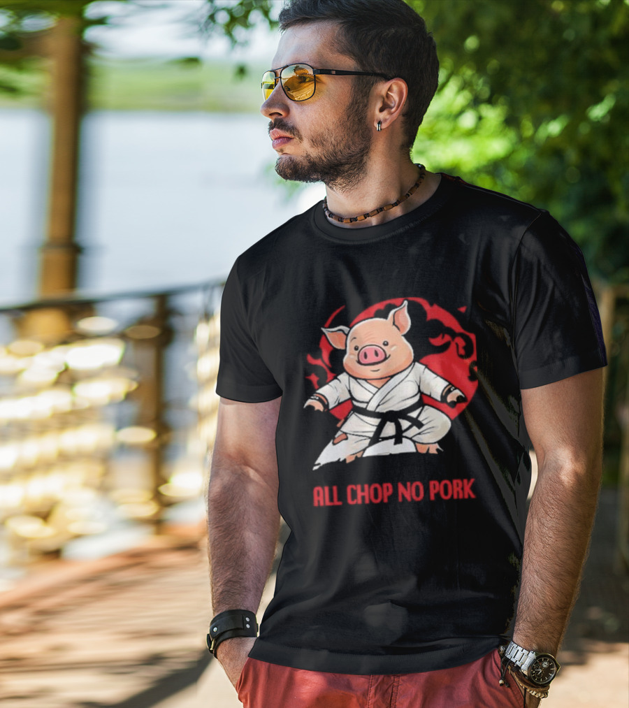 Wrestling Observer Figure Four Weekly All Chop No Pork Karate Pig T-Shirt