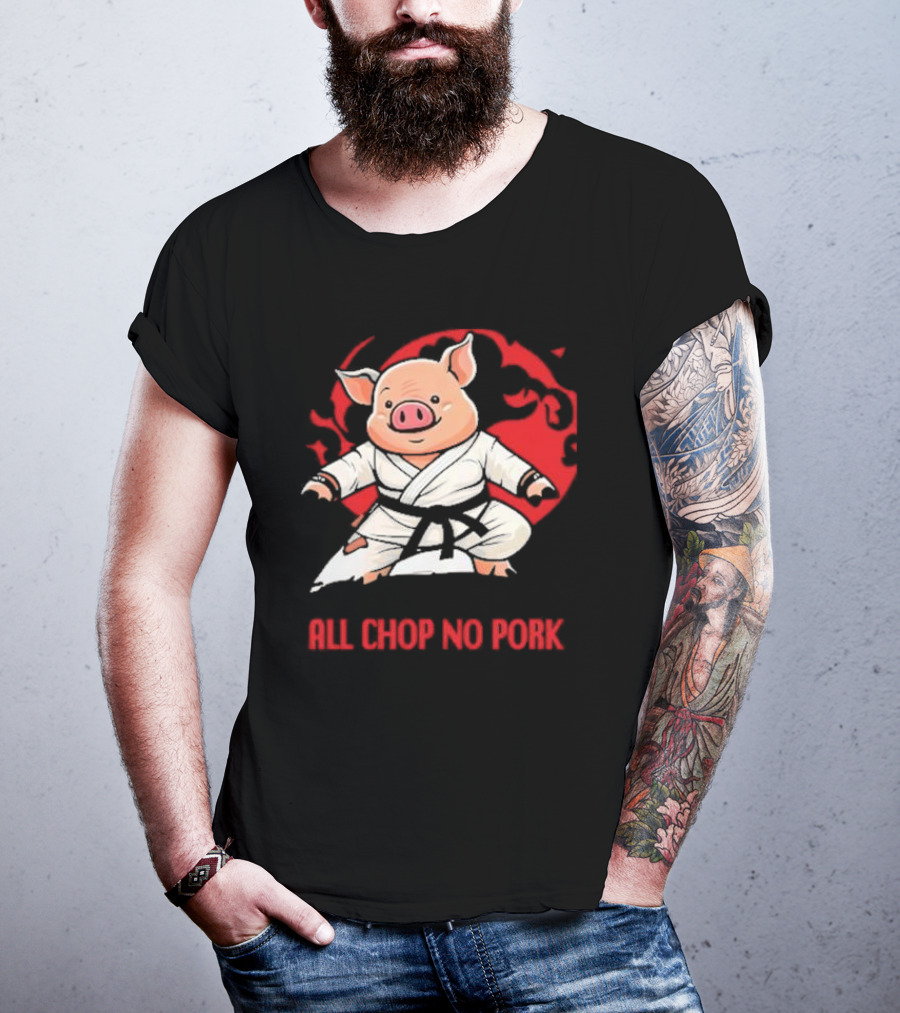 Wrestling Observer Figure Four Weekly All Chop No Pork Karate Pig T-Shirt