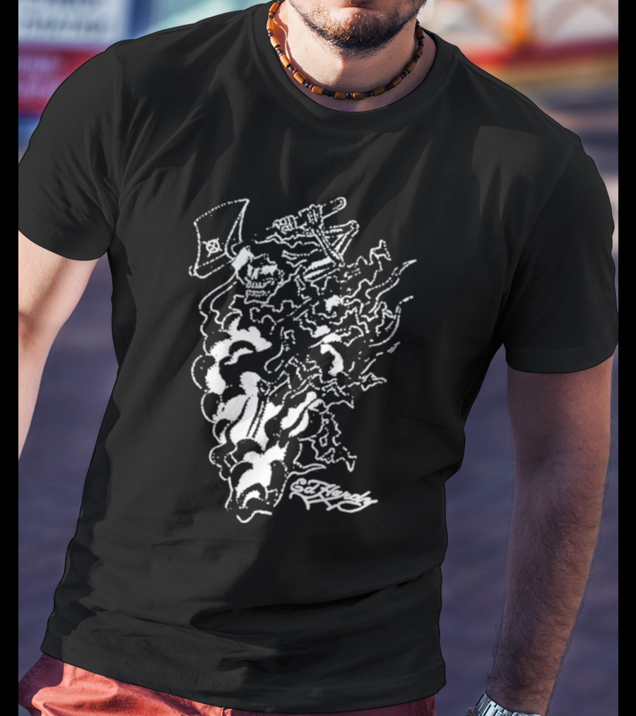 Ken Carson Cat Tiredy Axe Skull Black T-Shirt