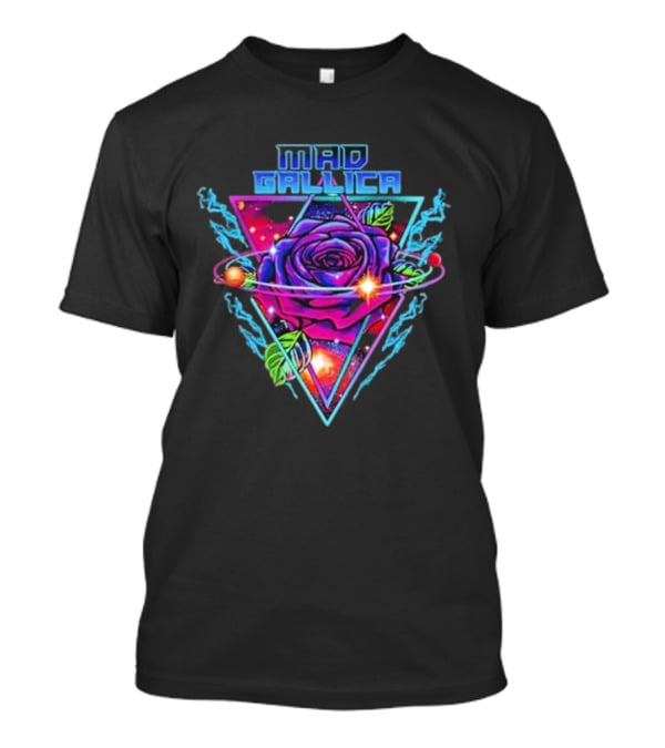 Mad Gallica Cosmic Rose Nebula Triangle T-Shirt