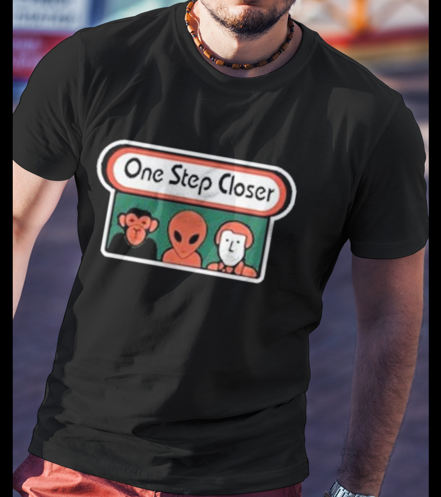One Step Closer Alien Monkey Human Trio T-Shirt