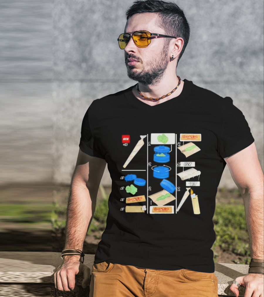 Ox16 Legolize Herb Grinder Rolling Instructions T-Shirt