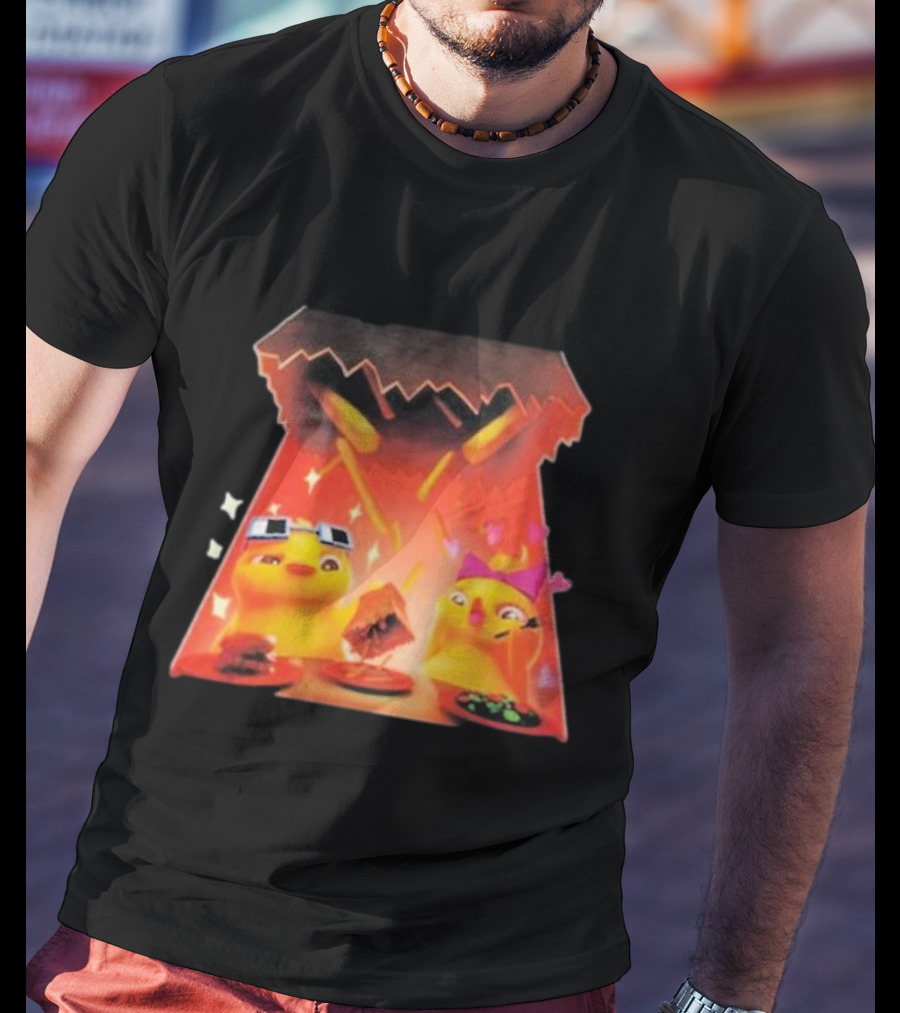 Quack And Lola Love For Food Adventure With Fries And Burgers T-Shirt