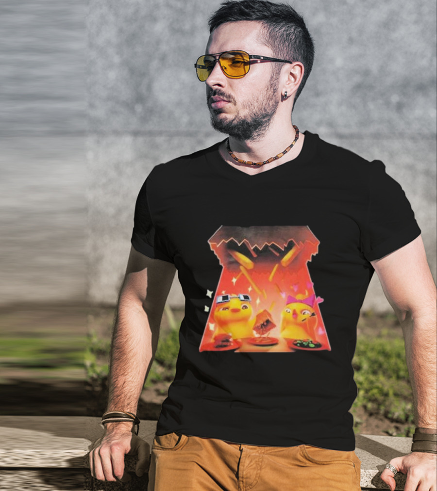 Quack And Lola Love For Food Adventure With Fries And Burgers T-Shirt