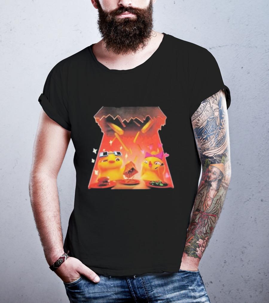 Quack And Lola Love For Food Adventure With Fries And Burgers T-Shirt