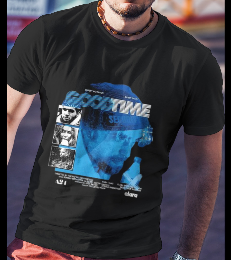 Robert Pattinson Benny Safdie Good Time A24 Elara Film T-Shirt