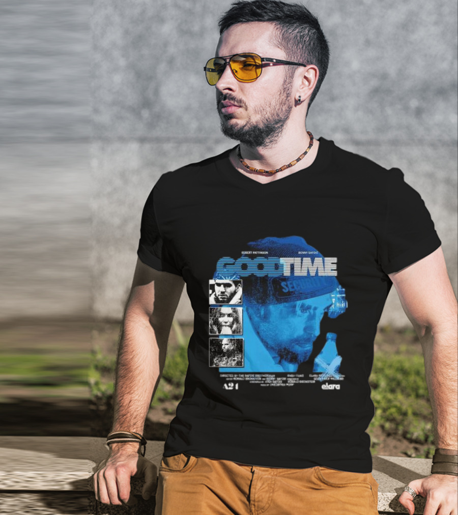Robert Pattinson Benny Safdie Good Time A24 Elara Film T-Shirt