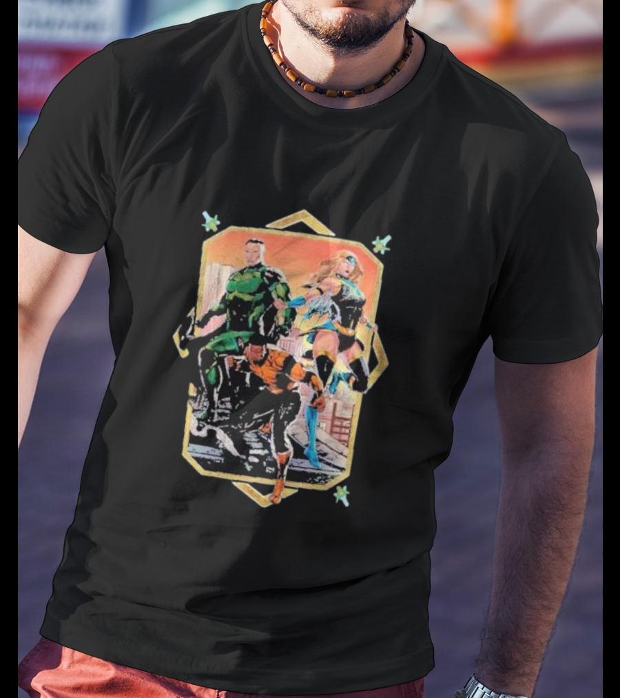 Rippaverse Trinity Unleashed Dynamic Superhero Trio Epic T-Shirt