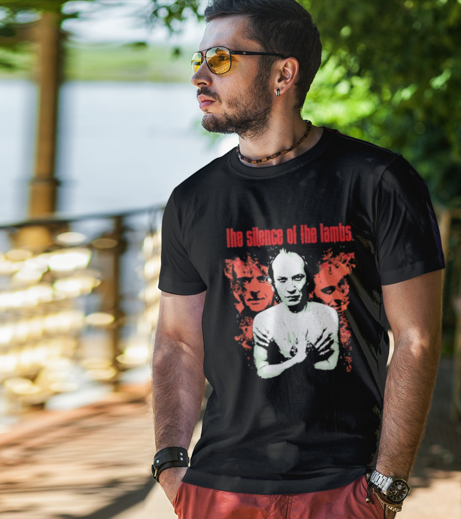 The Silence Of The Lambs Red Faces White Figure T-Shirt