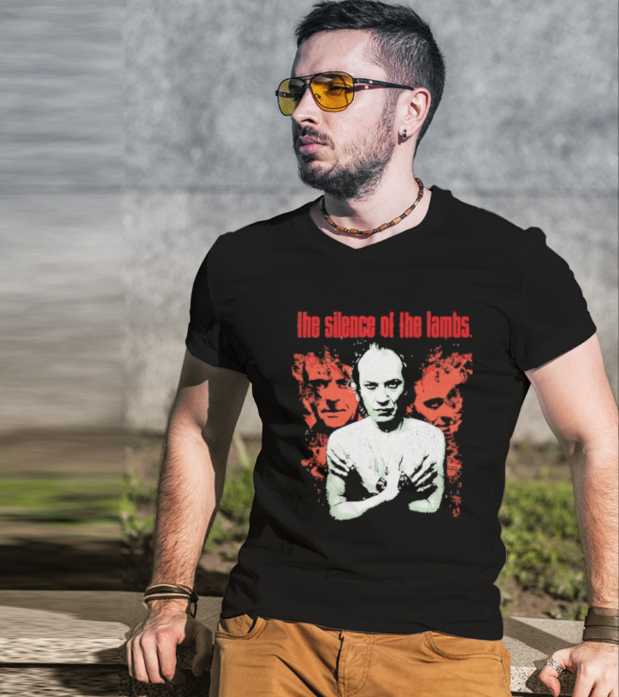 The Silence Of The Lambs Red Faces White Figure T-Shirt