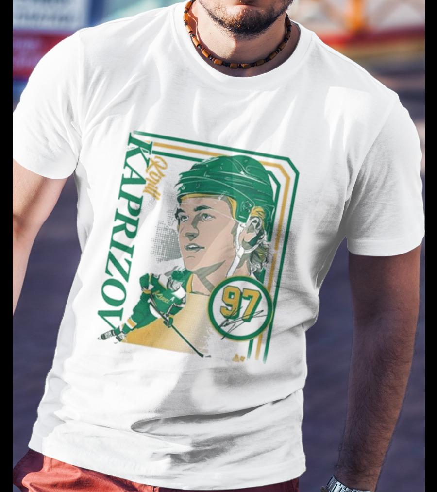 Kirill Kaprizov 97 Iconic Collage Frame T-Shirt