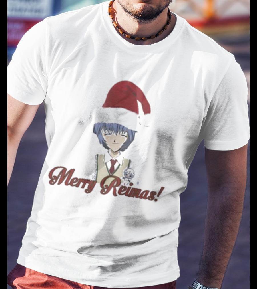 Merry Reimas Anime Character Santa Hat Holiday T-Shirt