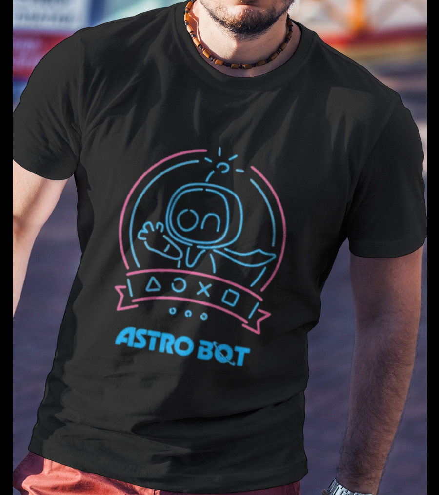 Astro Bot PlayStation Symbols Celebrating Game Of The Year T-Shirt