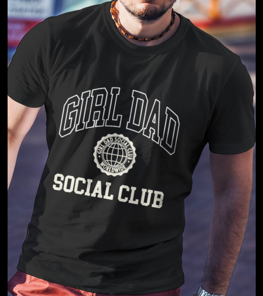 Girl Dad Social Club Worldwide Globe Emblem T-Shirt