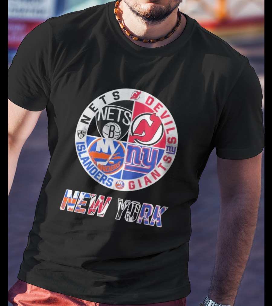 Brooklyn Nets New Jersey Devils New York Islanders New York Giants New York T-Shirt