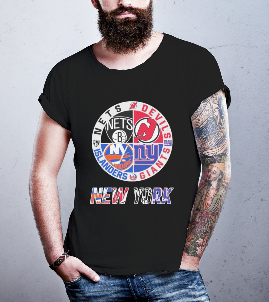 Brooklyn Nets New Jersey Devils New York Islanders New York Giants New York T-Shirt