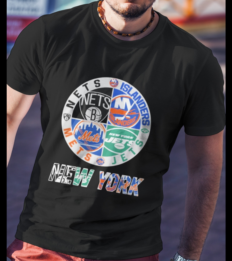 Nets Mets Jets Islanders New York Sports T-Shirt