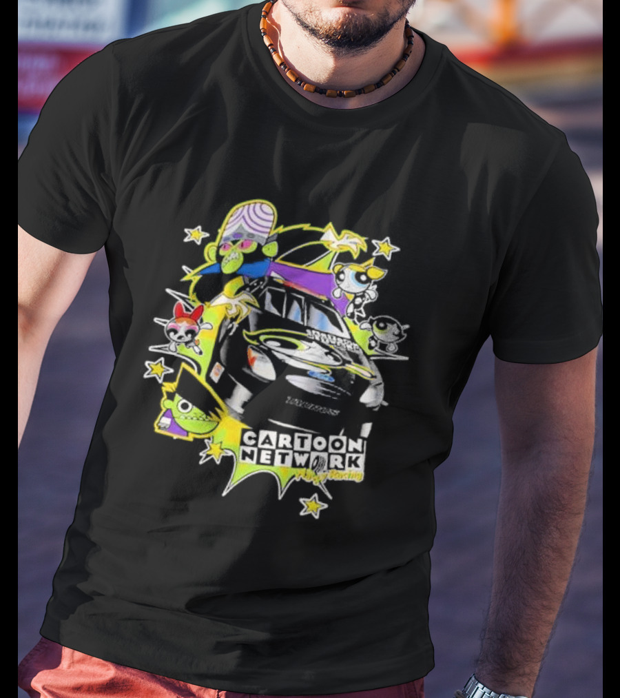 Cartoon Network Wacky Racing Powerpuff Mojo Jojo Racing Car T-Shirt