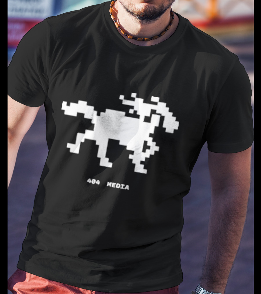404 Media Pixelated Horse Retro Digital Aesthetic T-Shirt