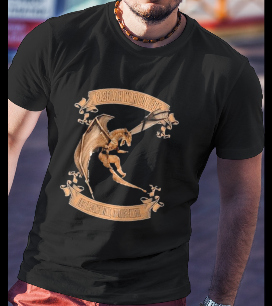 Fourth Wing Basgiath War College Dragon Fearless Mighty Unscathed T-Shirt