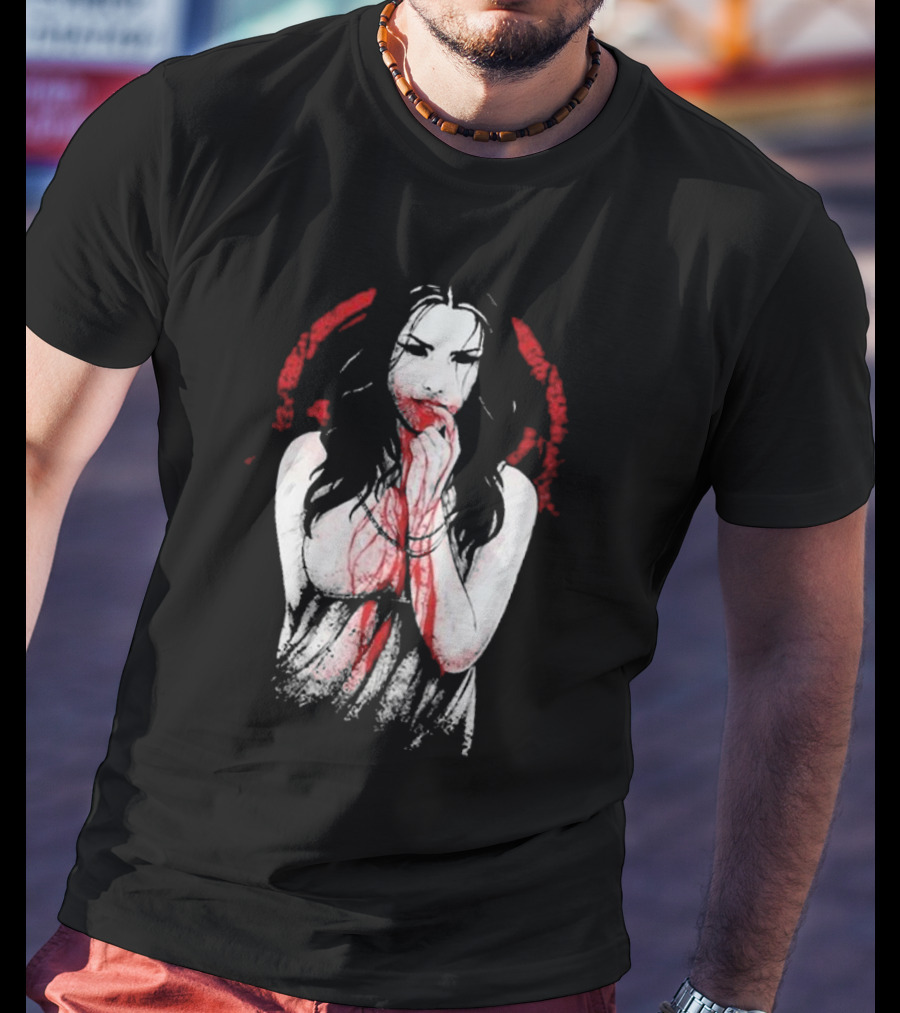 Electric Callboy Eat Me Alive Bloody Woman In Red And Black T-Shirt
