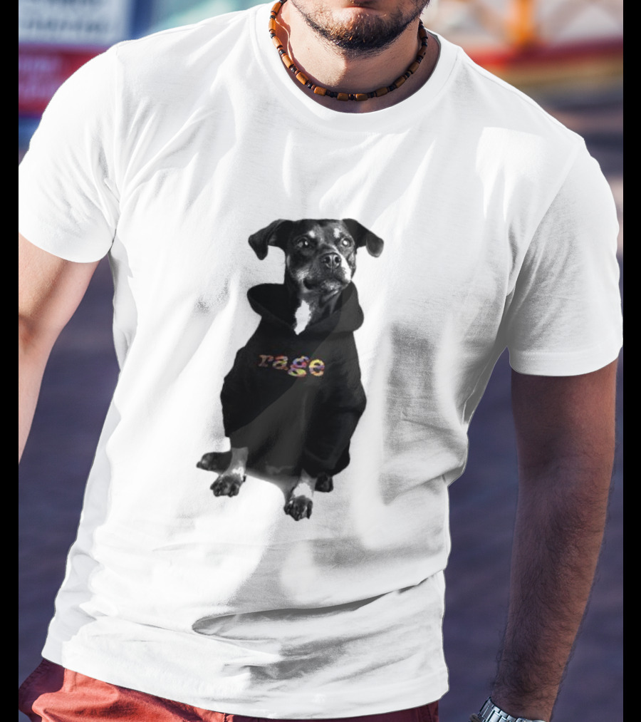 Rage Dog In T-Shirt