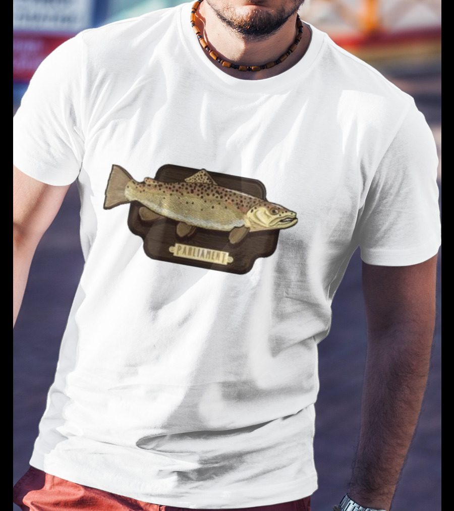 Parliament Brown Trout Fish Plaque T-Shirt