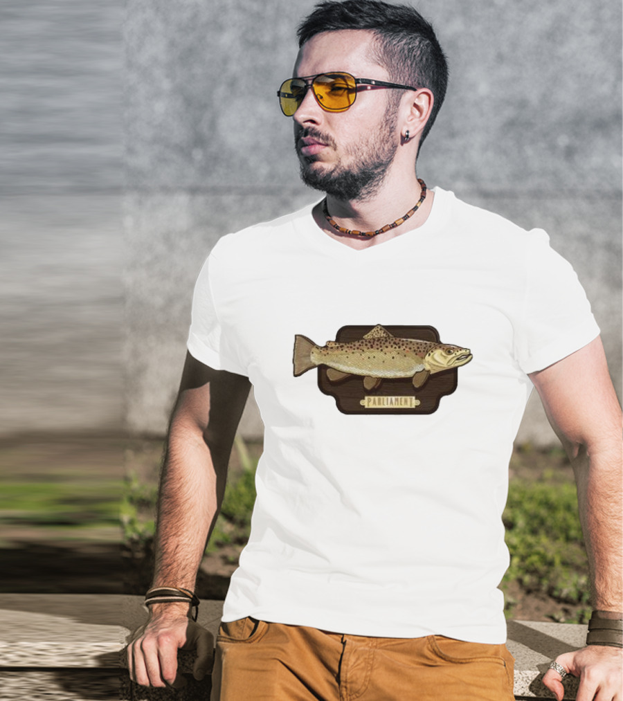 Parliament Brown Trout Fish Plaque T-Shirt