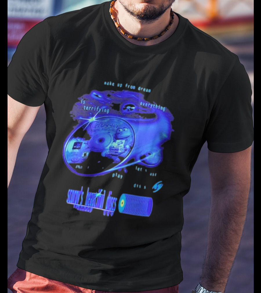 Frogger Everything Is Terrifying Let Yourself Play Scruff's Beautiful Discs CHANNEL17 T-Shirt