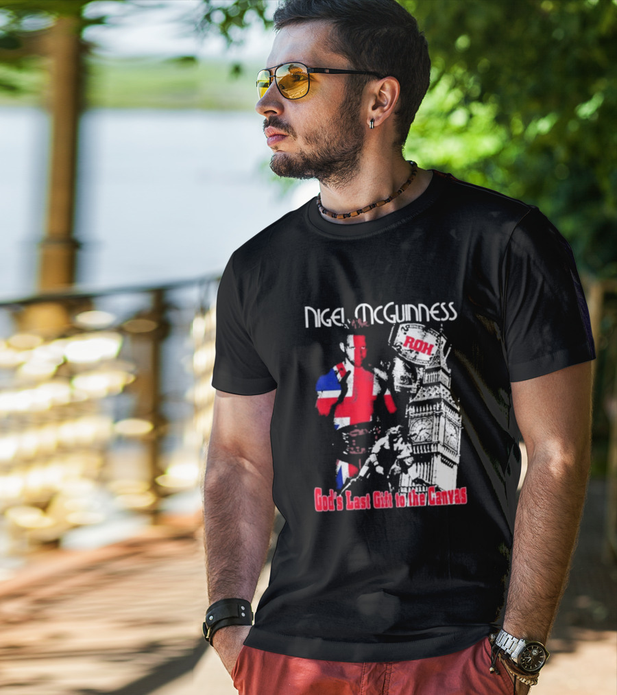 Nigel McGuinness ROH God's Last Gift To The Canvas Union Jack Big Ben T-Shirt