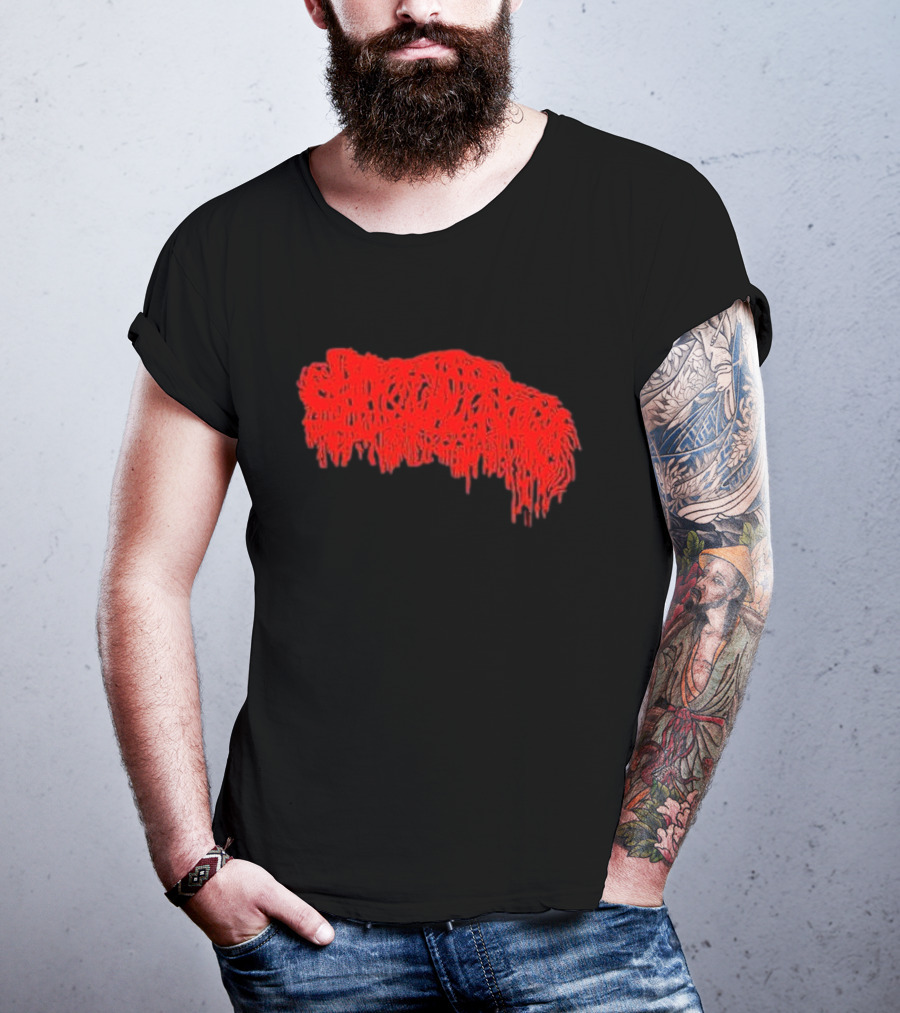 Mcneely Sanguisugabogg Red Dripping Text T-Shirt