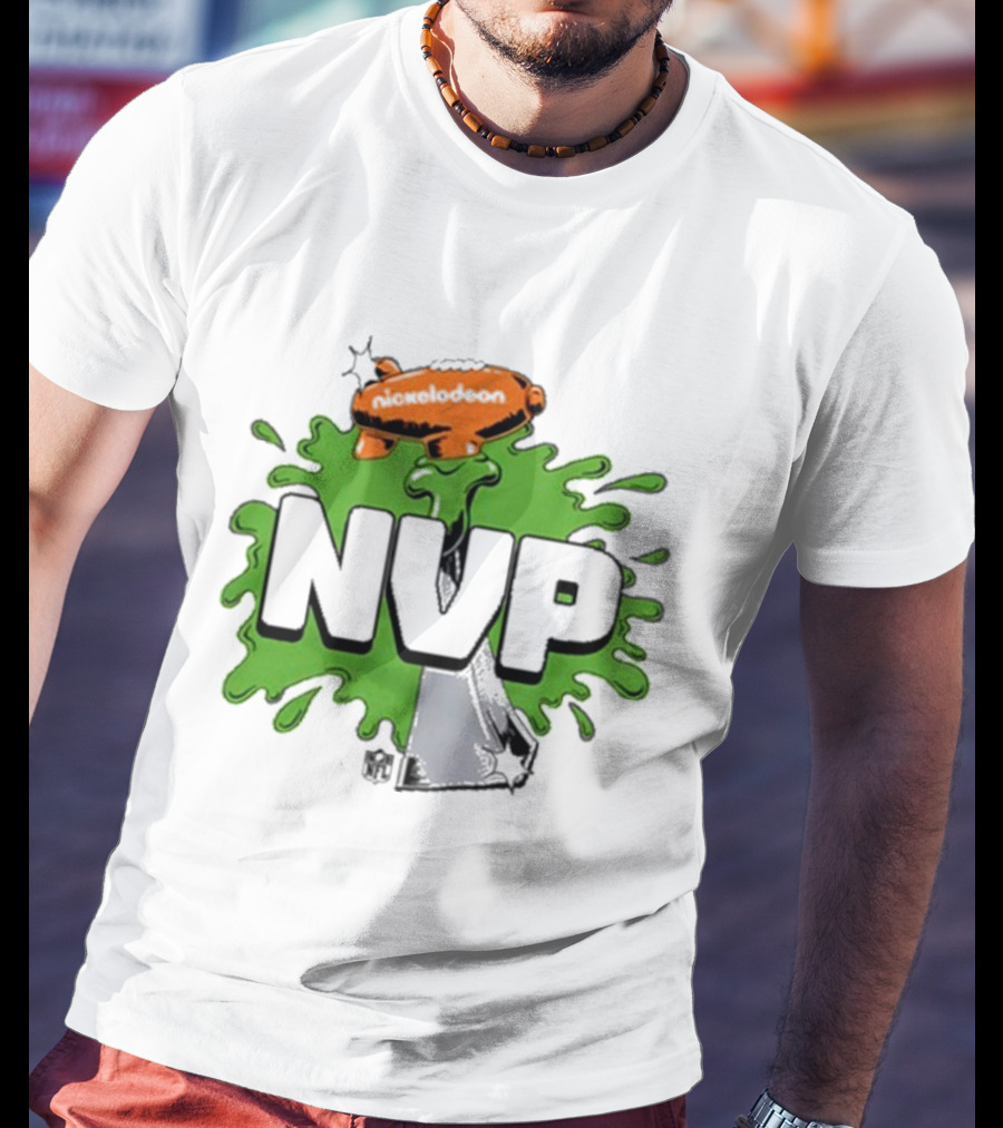 Joe Burrow Nickelodeon NVP Green Slime Trophy NFL Blimp T-Shirt