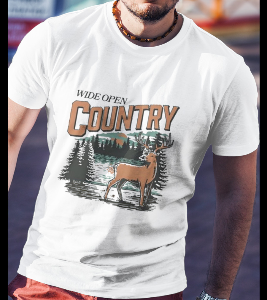 Wide Open Country Deer Scenic Wilderness T-Shirt