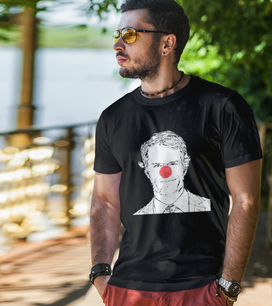 Bleed Philly Greg Olsen Clown Portrait With Red Nose T-Shirt