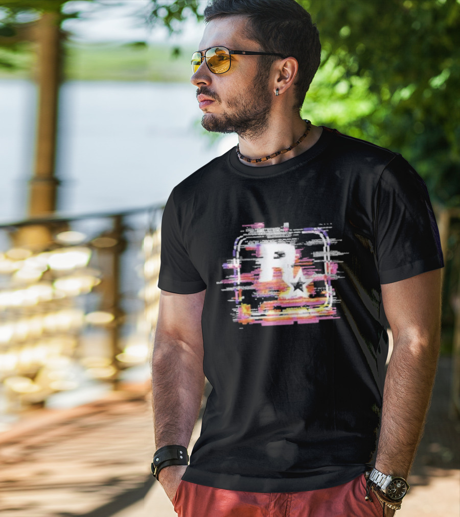 GTA6 Rockstar Glitch R T-Shirt