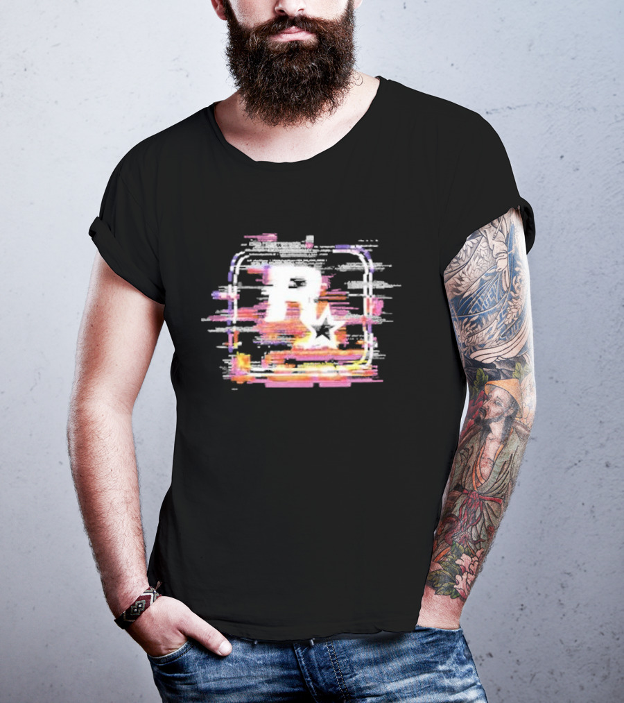 GTA6 Rockstar Glitch R T-Shirt