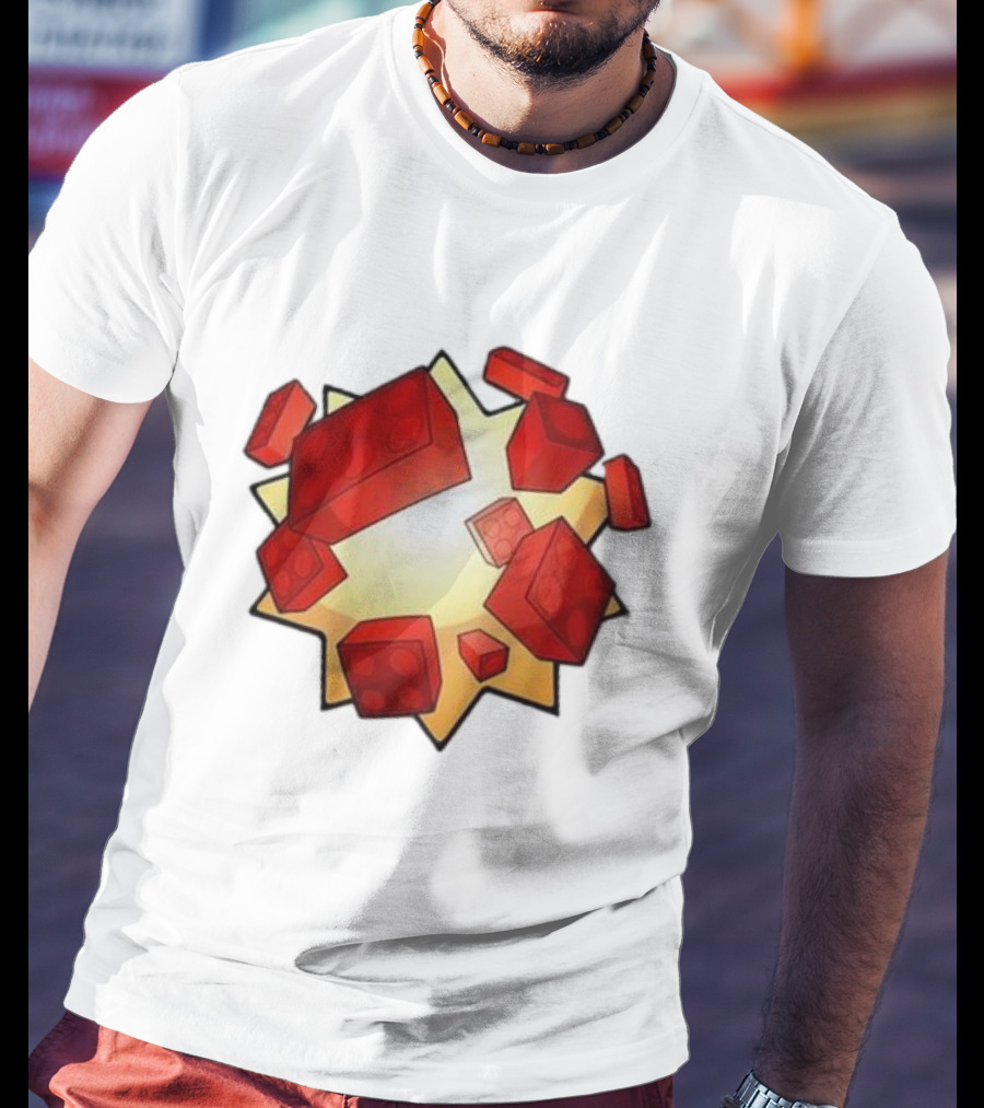 Unusual Worldwide Bloxxer Exploding Red Brick T-Shirt