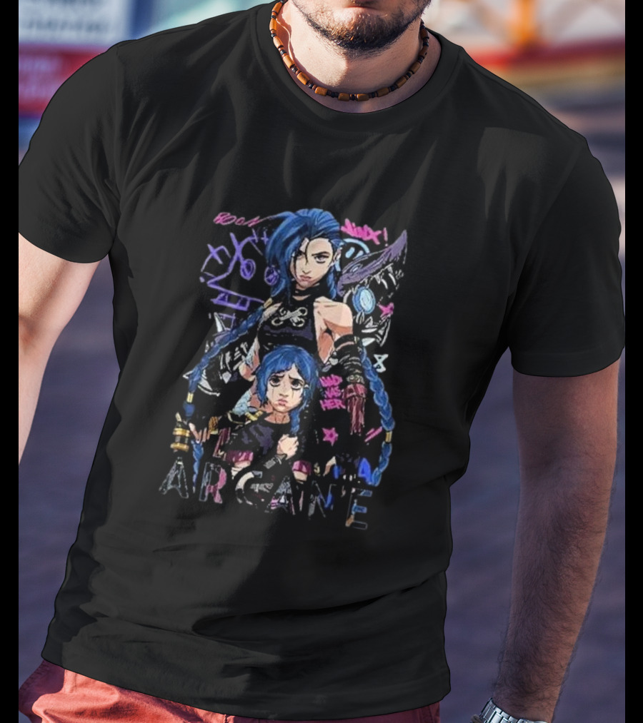 Jinx Arcane League Of Legends Roam Swagger T-Shirt