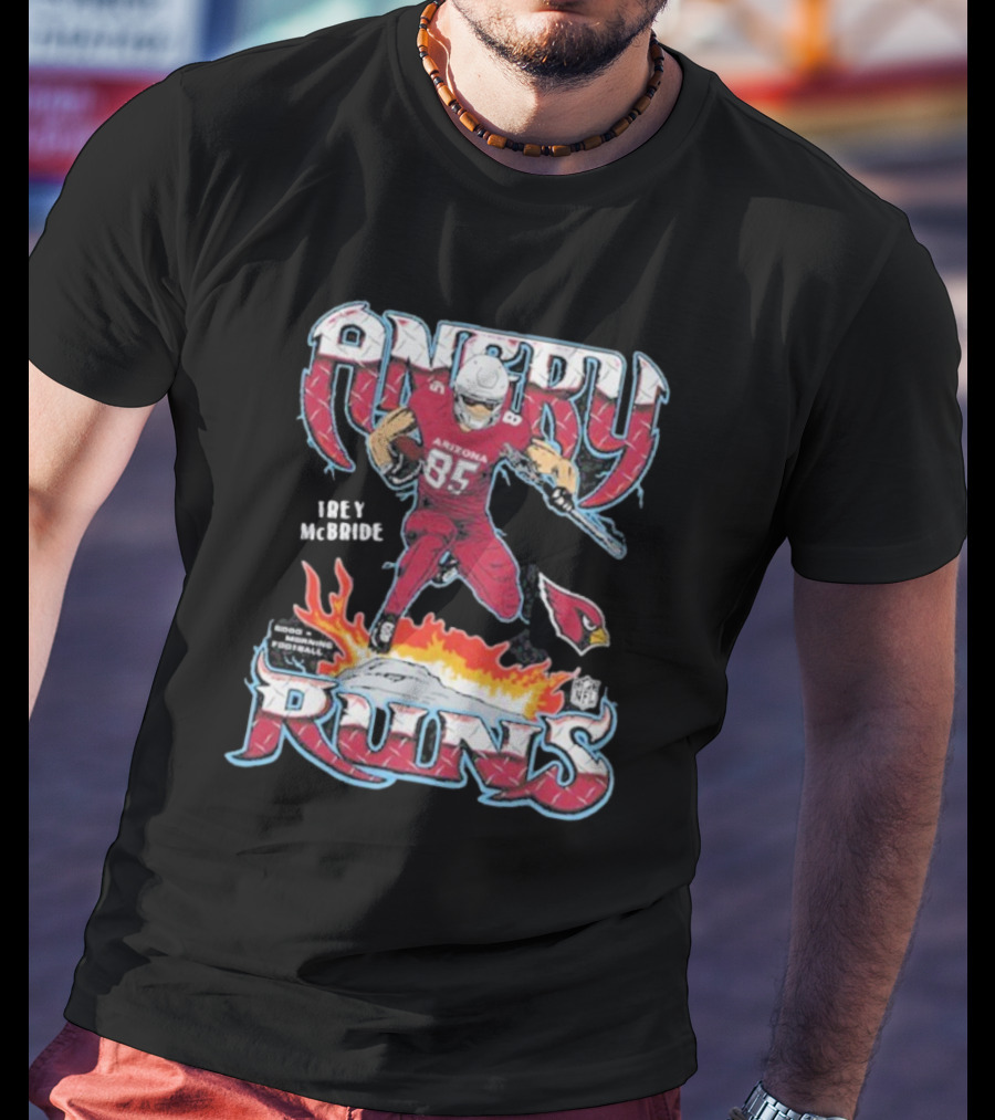 Arizona Cardinals Angry Runs Trey McBride NFL T-Shirt