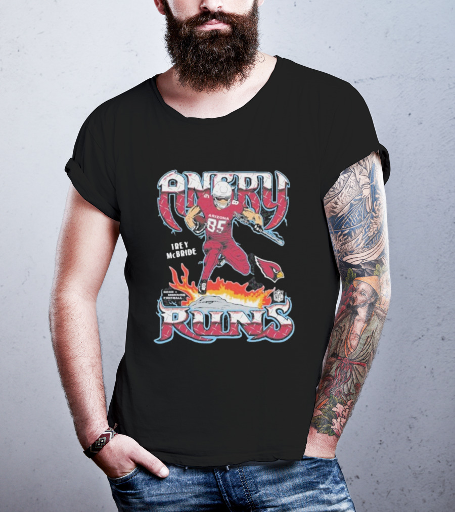 Arizona Cardinals Angry Runs Trey McBride NFL T-Shirt