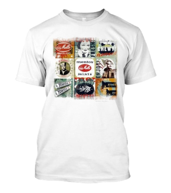 Van Melle Mentos Fresh Minty Chewy Flavours...T-Shirt Van Melle Mentos Fresh Minty Chewy Flavours...T-Shirt