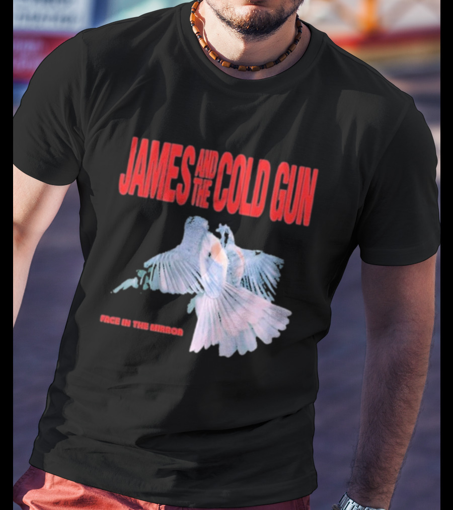 James And The Cold Gun Face In The Mirror Birds Image T-Shirt