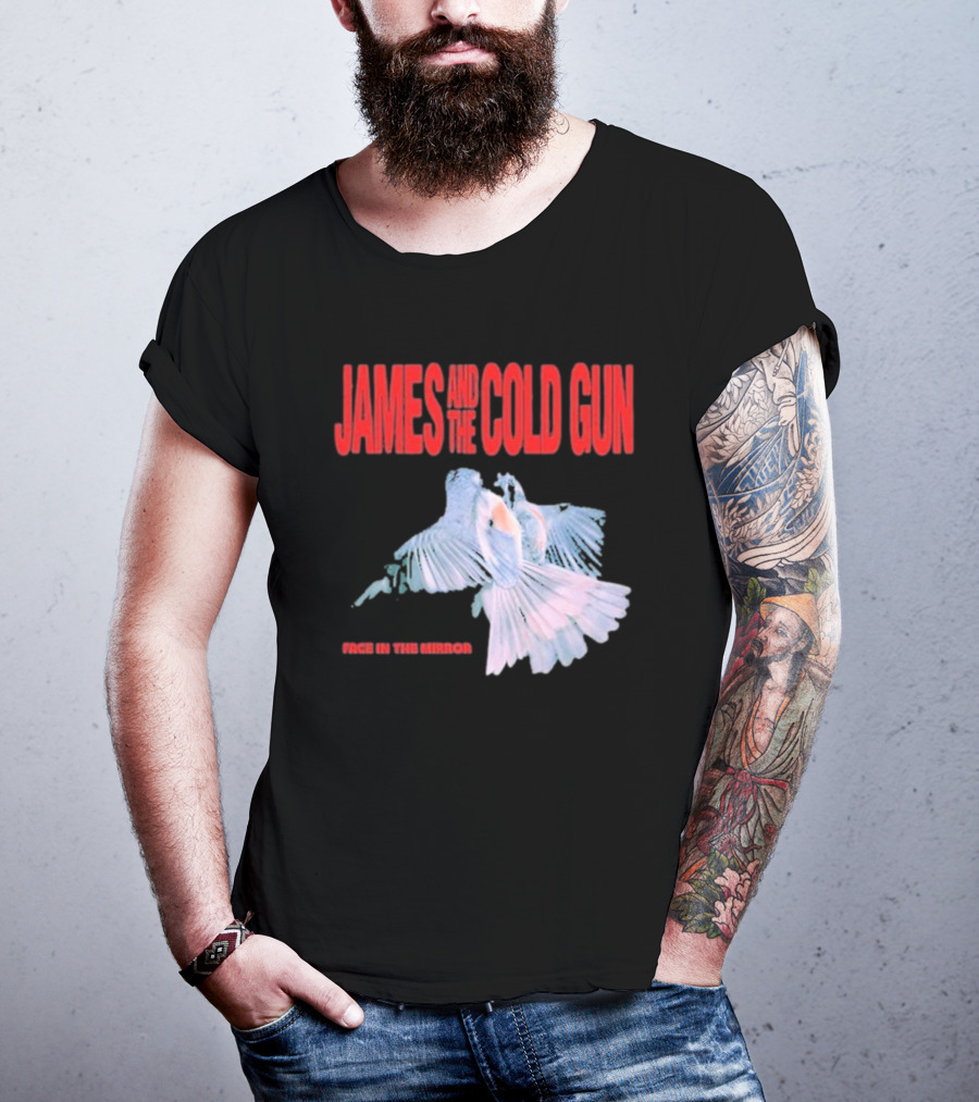 James And The Cold Gun Face In The Mirror Birds Image T-Shirt