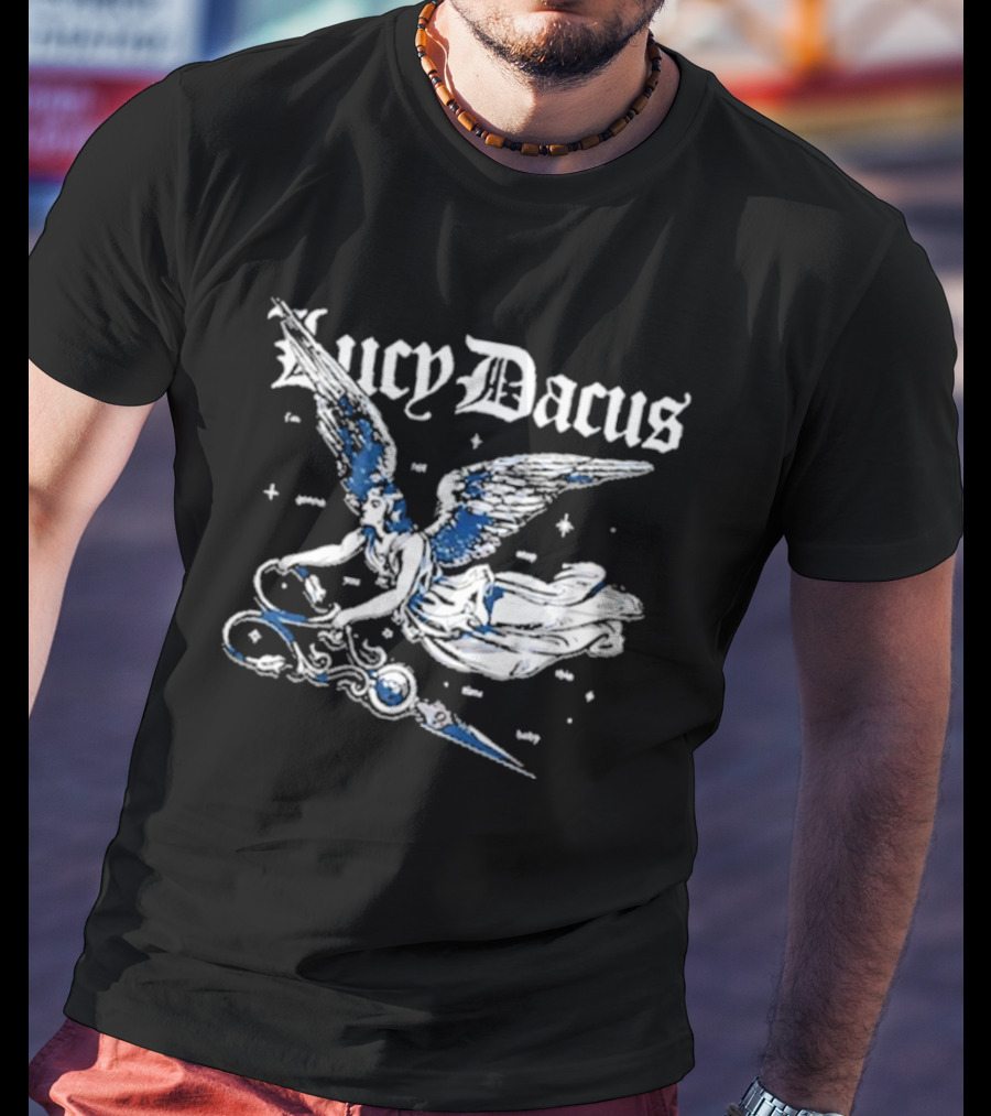 Lucy Dacus Angel Wings Holding Scissors T-Shirt
