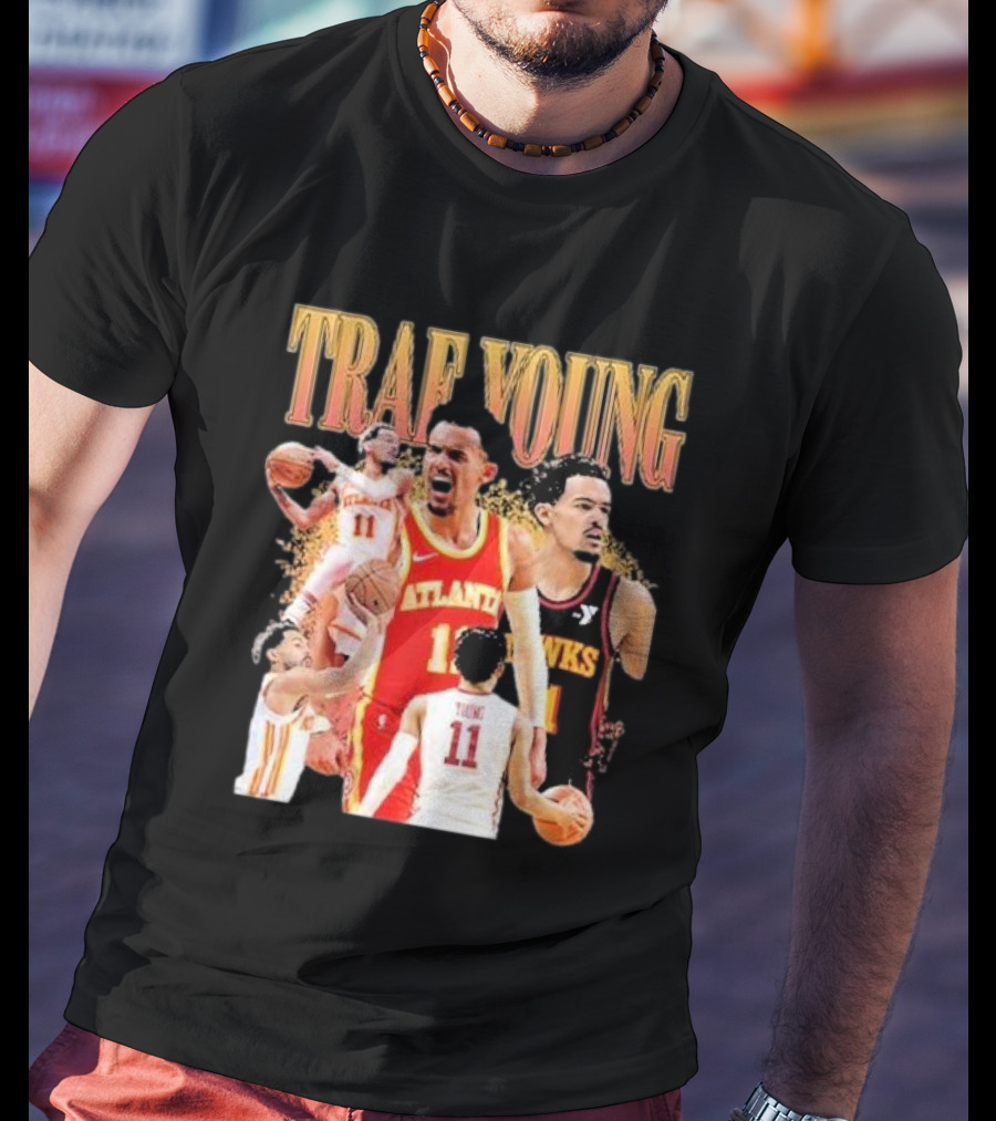Trae Young Atlanta Hawks Basketball Collage T-Shirt