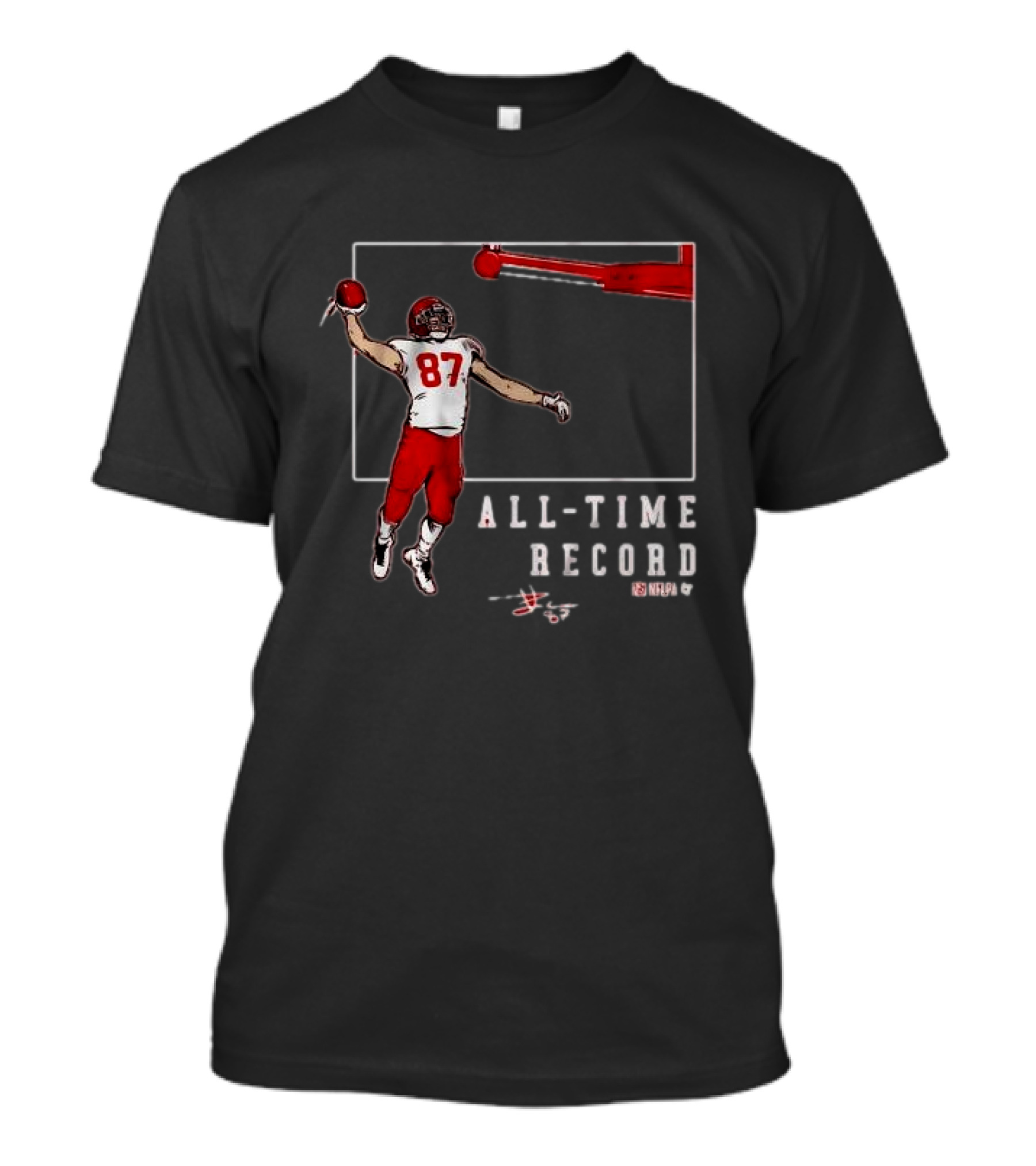 Travis Kelce 87 All-Time Record Touchdown N...T-Shirt 