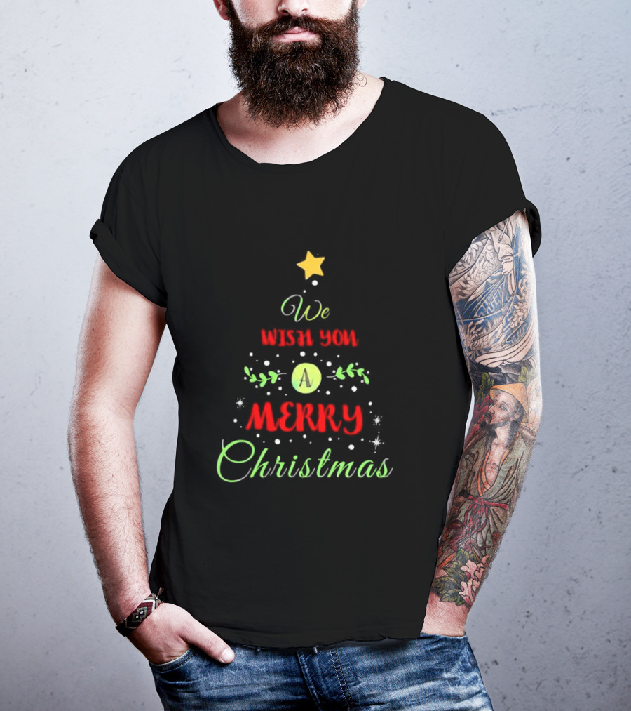 We Wish You A Merry Christmas Tree T-Shirt